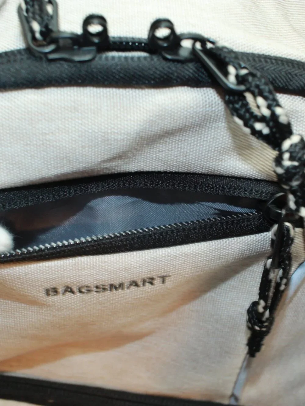 BAGSMART Small Beige Padded Divider Camera Backpack/Sling Travel Bag NWT
